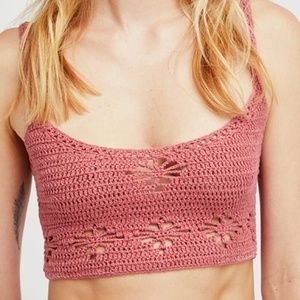 Free People Crochet Crop Top